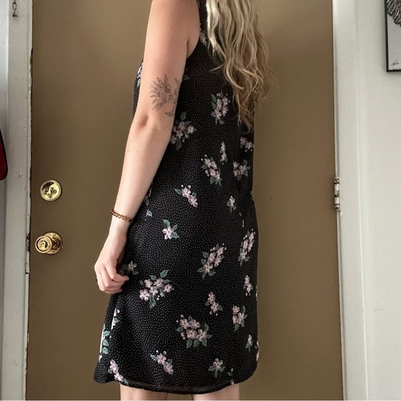 Vintage 90s A-Line Floral Patterned Dress Size M - Picture 6 of 6